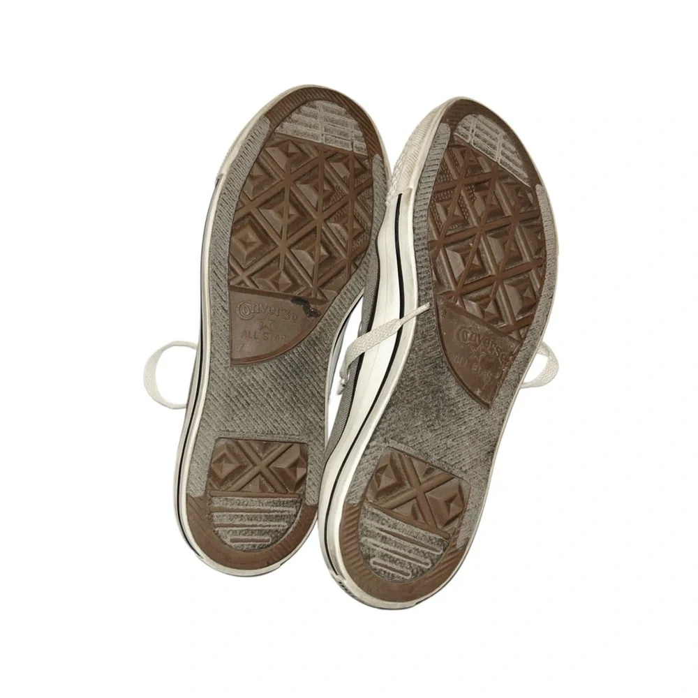 CONVERSE ALL STAR Women's Grey and White Low Top Sneakers Size 9